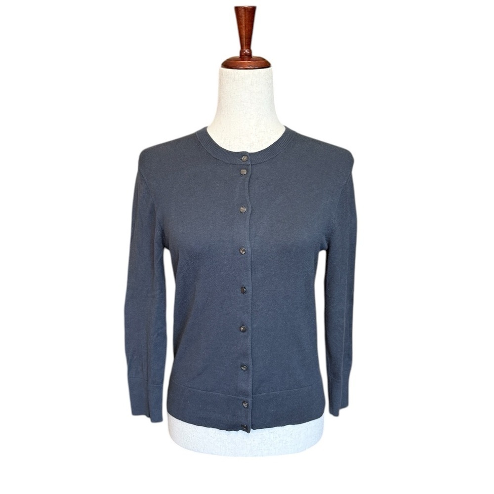 J. Crew Gray Button Down Cardigan Sweater. Size M #1832 - Picture 2 of 5